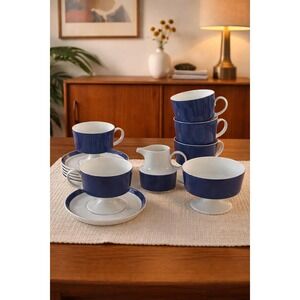 Tapio Wirkkala Rosenthal Cobalt Blue Continental Pedestal Coffee Set MCM